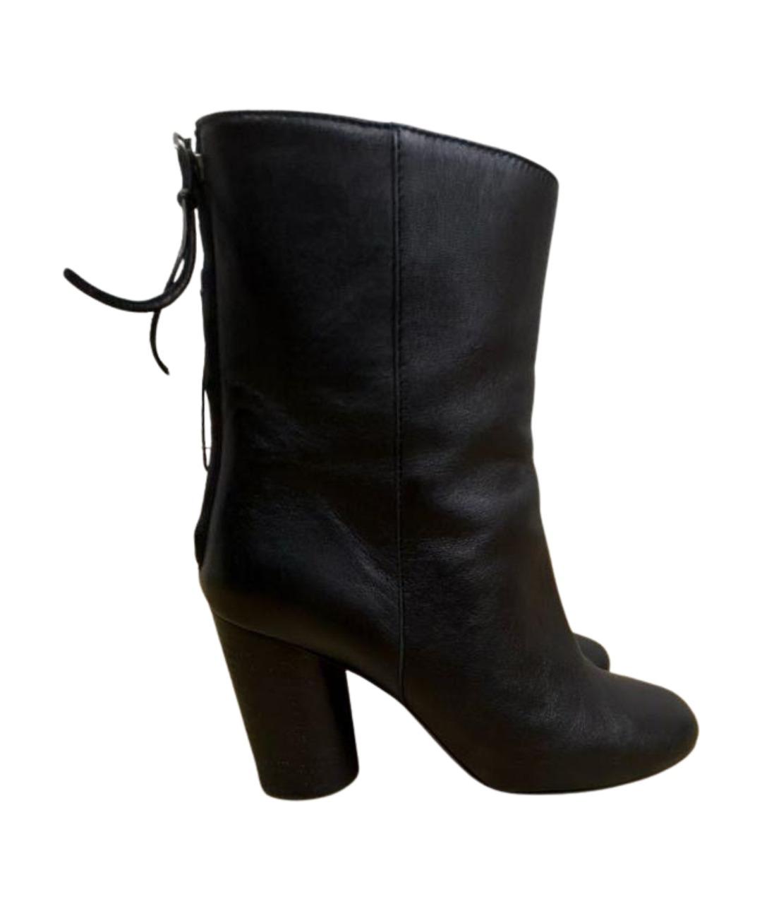 ISABEL MARANT Черные кожаные ботильоны, фото 1