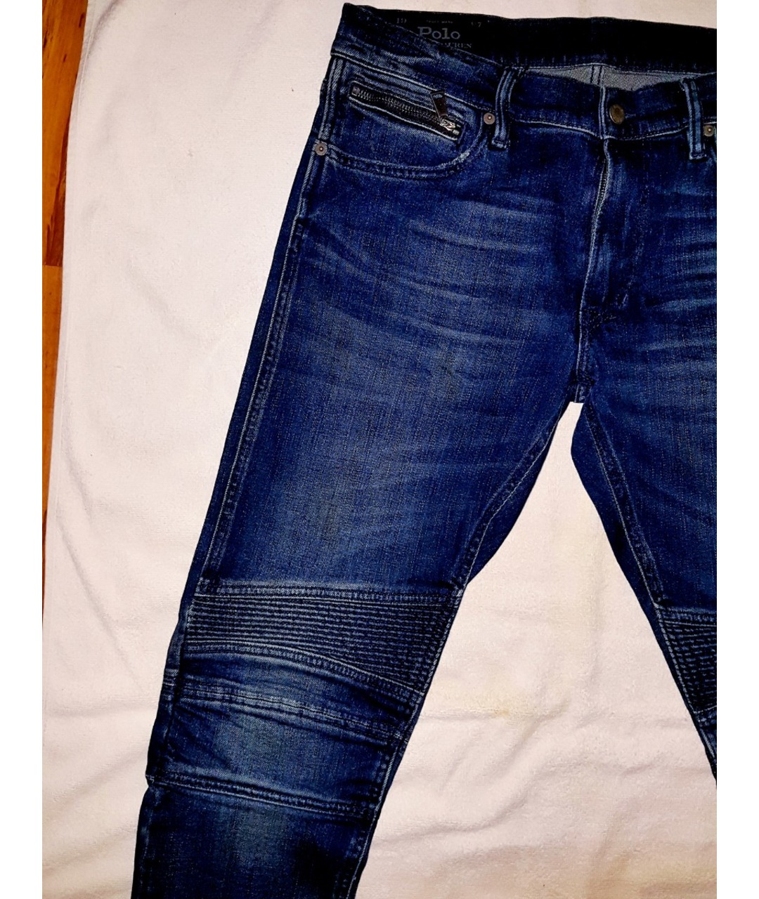 RALPH LAUREN Синие хлопковые прямые джинсы, фото 4