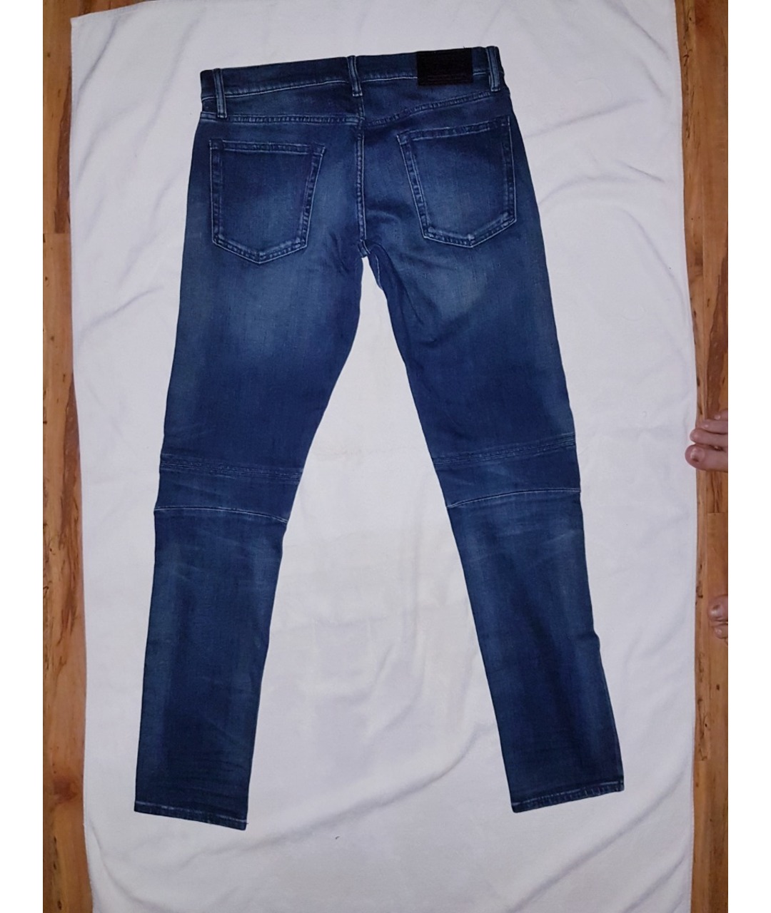RALPH LAUREN Синие хлопковые прямые джинсы, фото 5