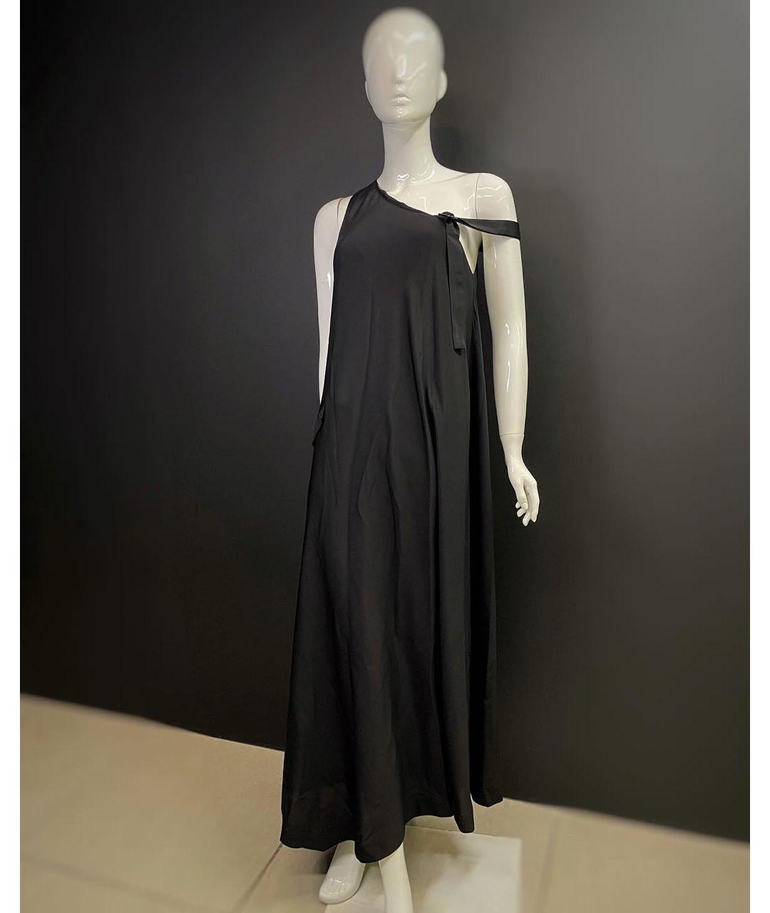 ISABEL BENENATO Черное вискозное повседневное платье, фото 5
