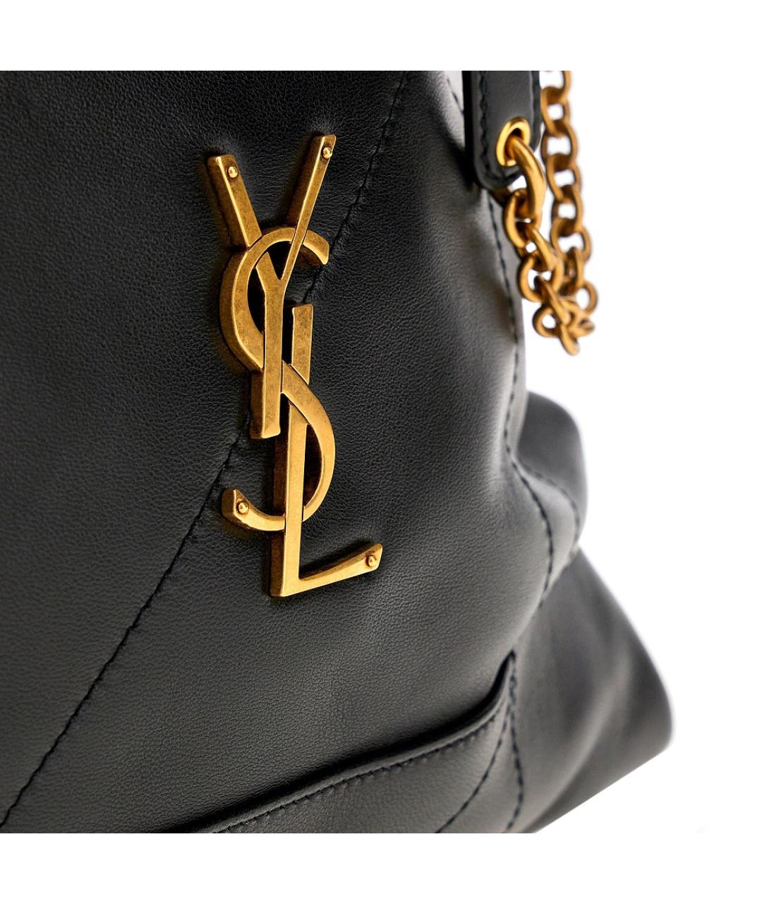 SAINT LAURENT Черная кожаная сумка через плечо, фото 4
