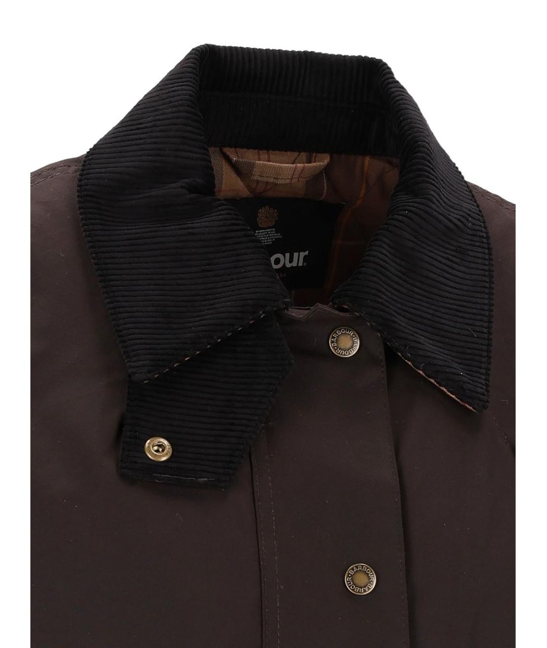 BARBOUR Коричневая хлопковая куртка, фото 4