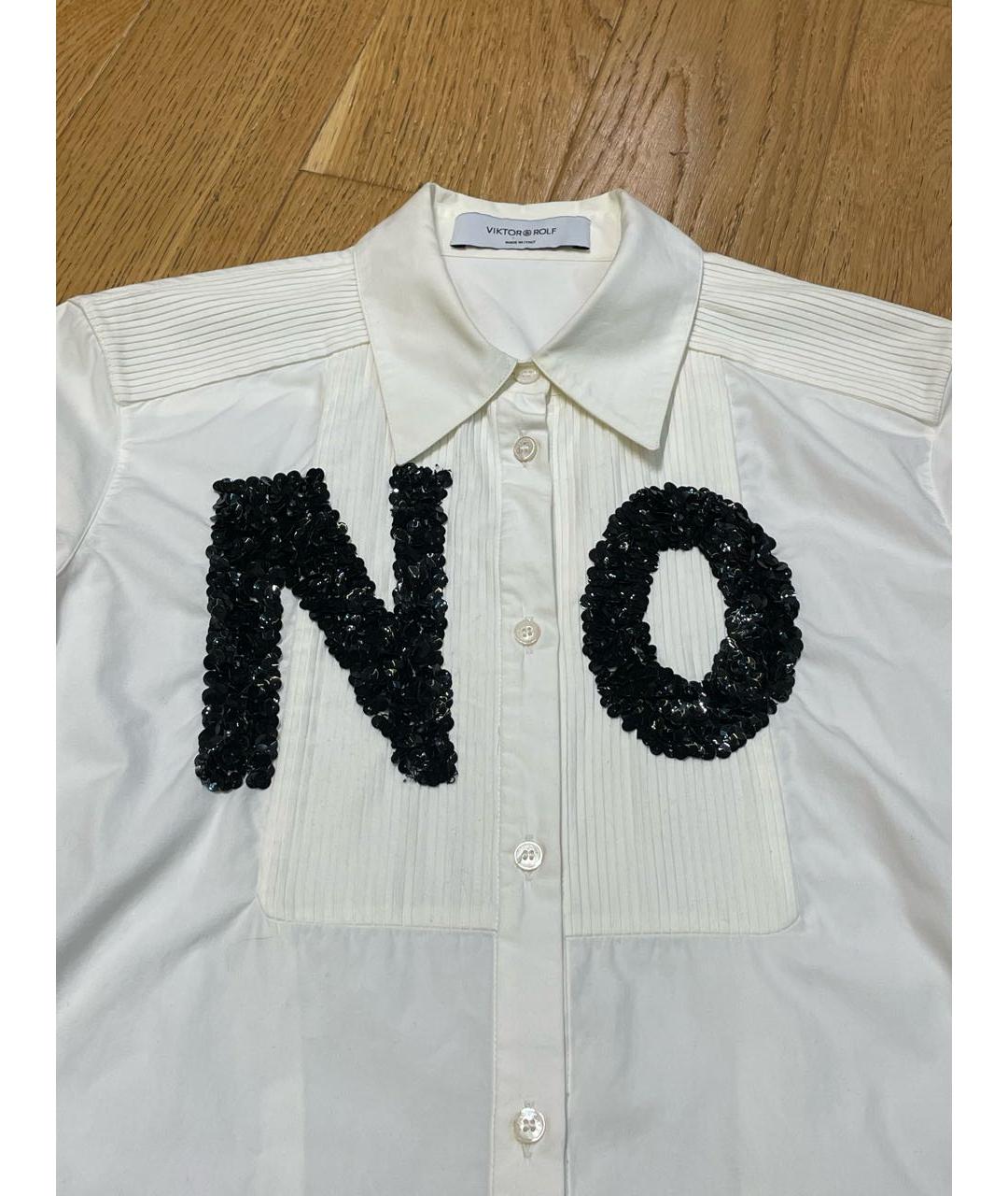 VIKTOR & ROLF Белая хлопковая рубашка, фото 3