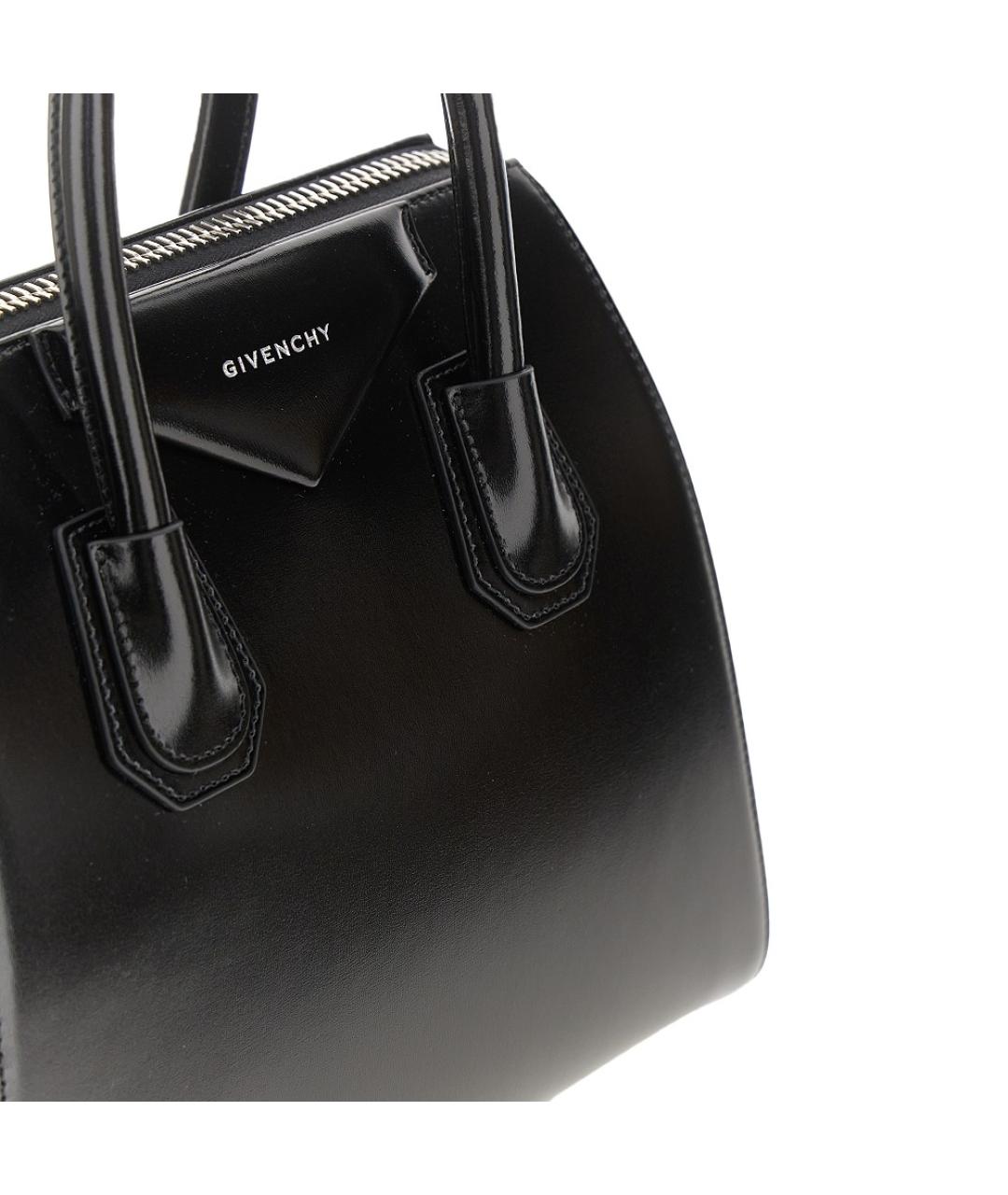 GIVENCHY Черная кожаная сумка тоут, фото 4