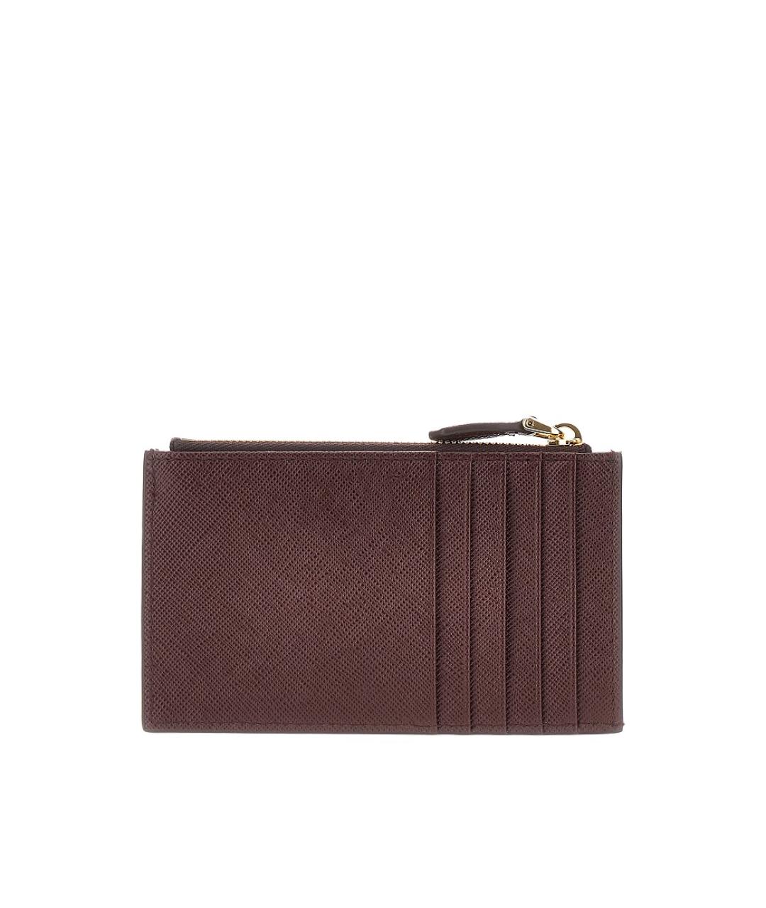 PRADA Бордовый кожаный кошелек, фото 2