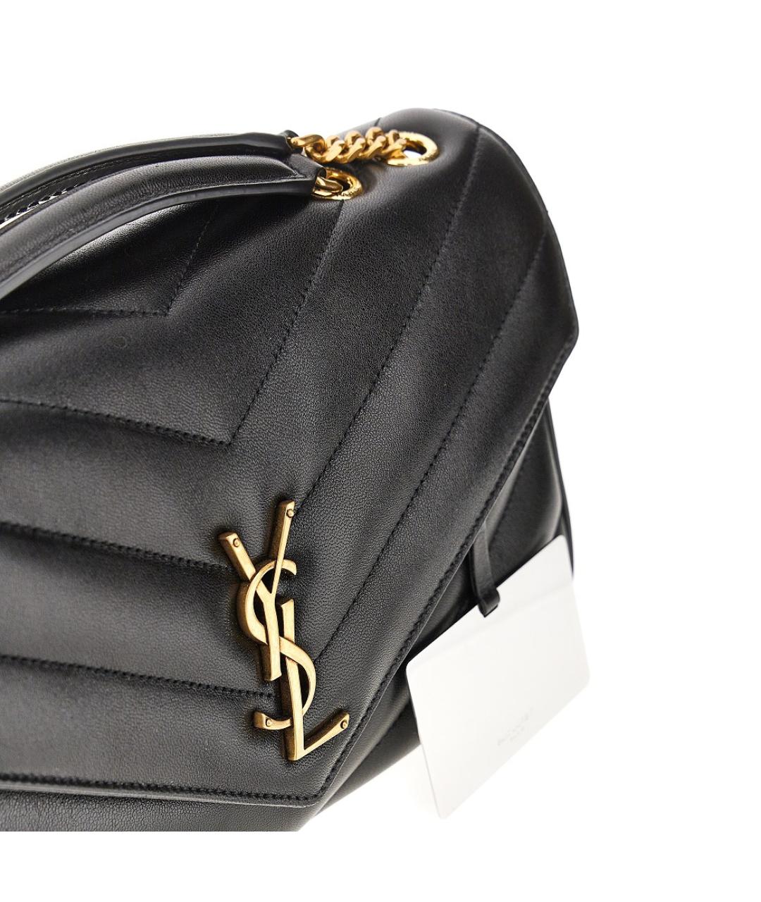 SAINT LAURENT Черная кожаная сумка через плечо, фото 4