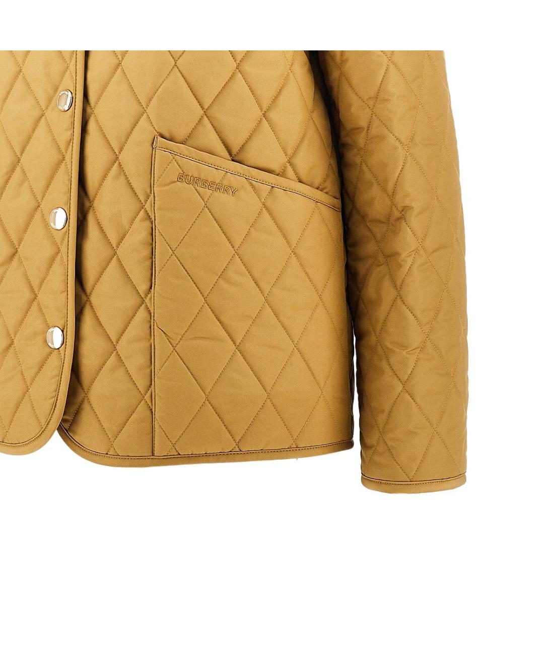 BURBERRY Горчичная полиэстеровая куртка, фото 4