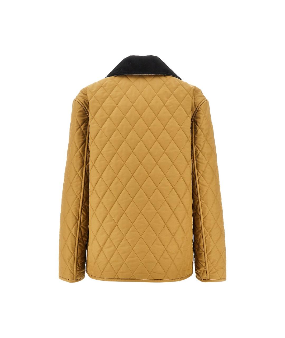 BURBERRY Горчичная полиэстеровая куртка, фото 3
