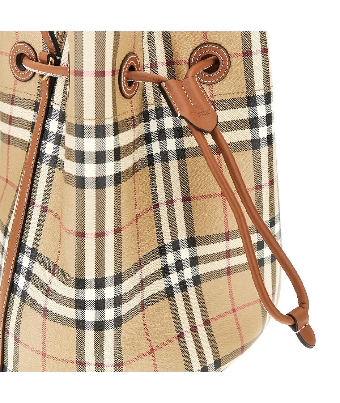 BURBERRY Бежевая сумка тоут из канвы, фото 4