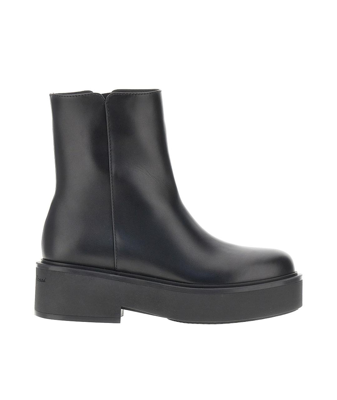 GIANVITO ROSSI Черные кожаные ботинки, фото 5