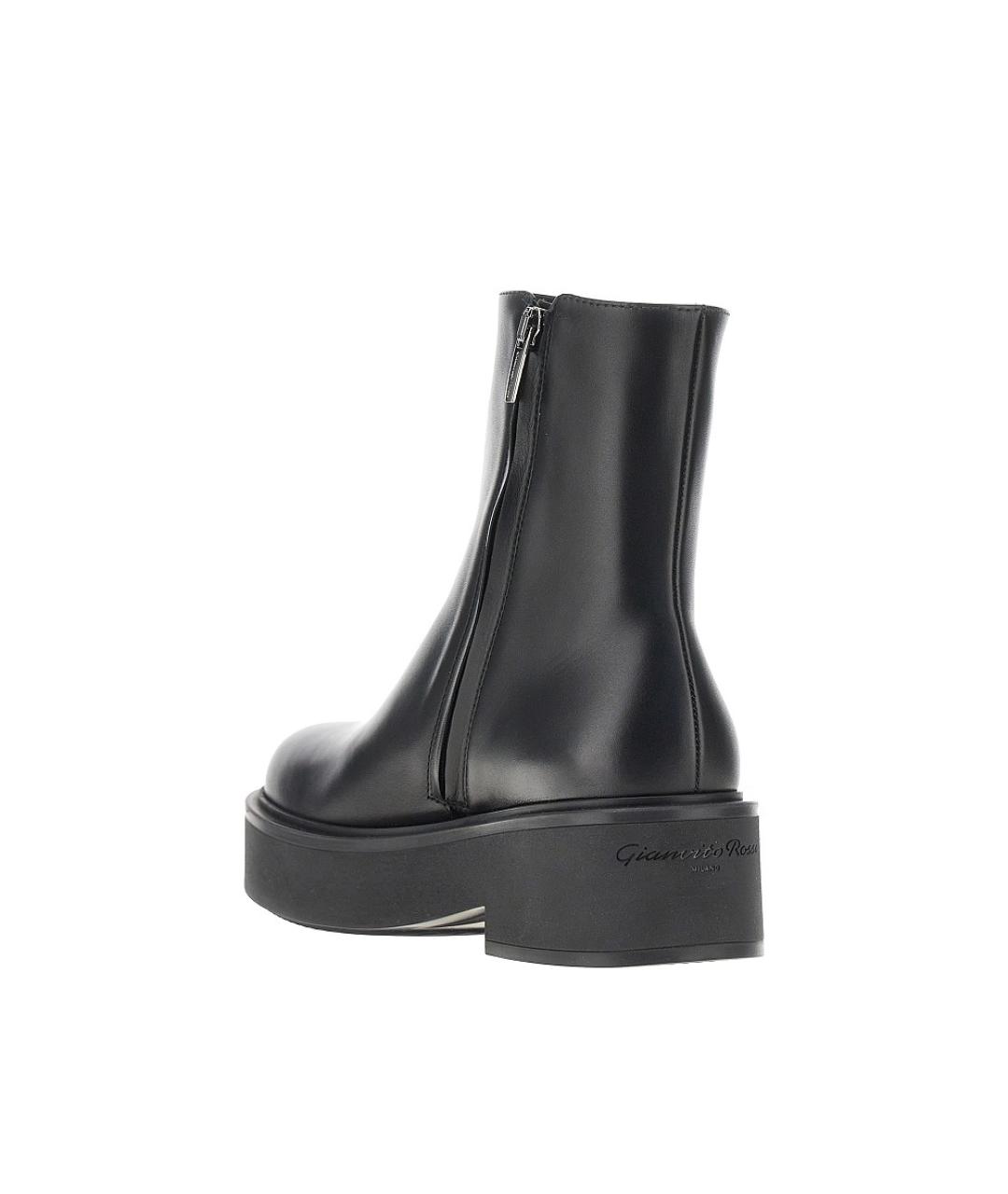 GIANVITO ROSSI Черные кожаные ботинки, фото 3