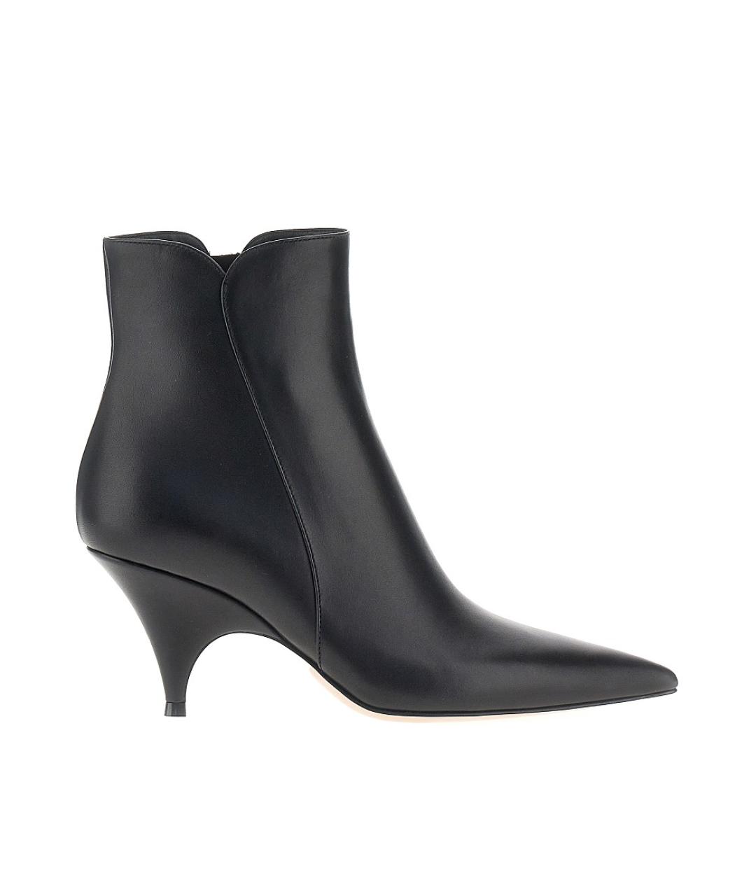 GIANVITO ROSSI Черные кожаные ботильоны, фото 5
