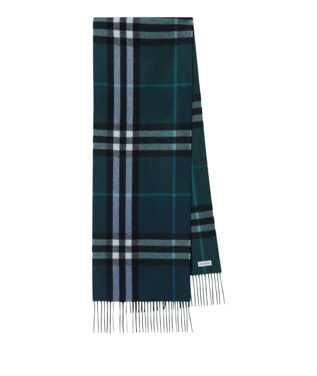 BURBERRY Зеленый кашемировый шарф, фото 1