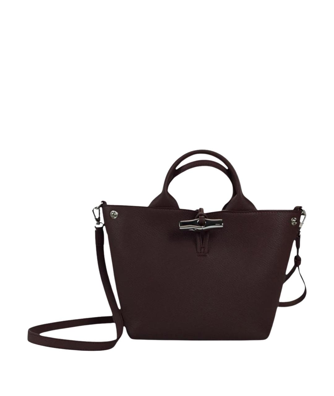 LONGCHAMP Коричневая кожаная сумка через плечо, фото 1