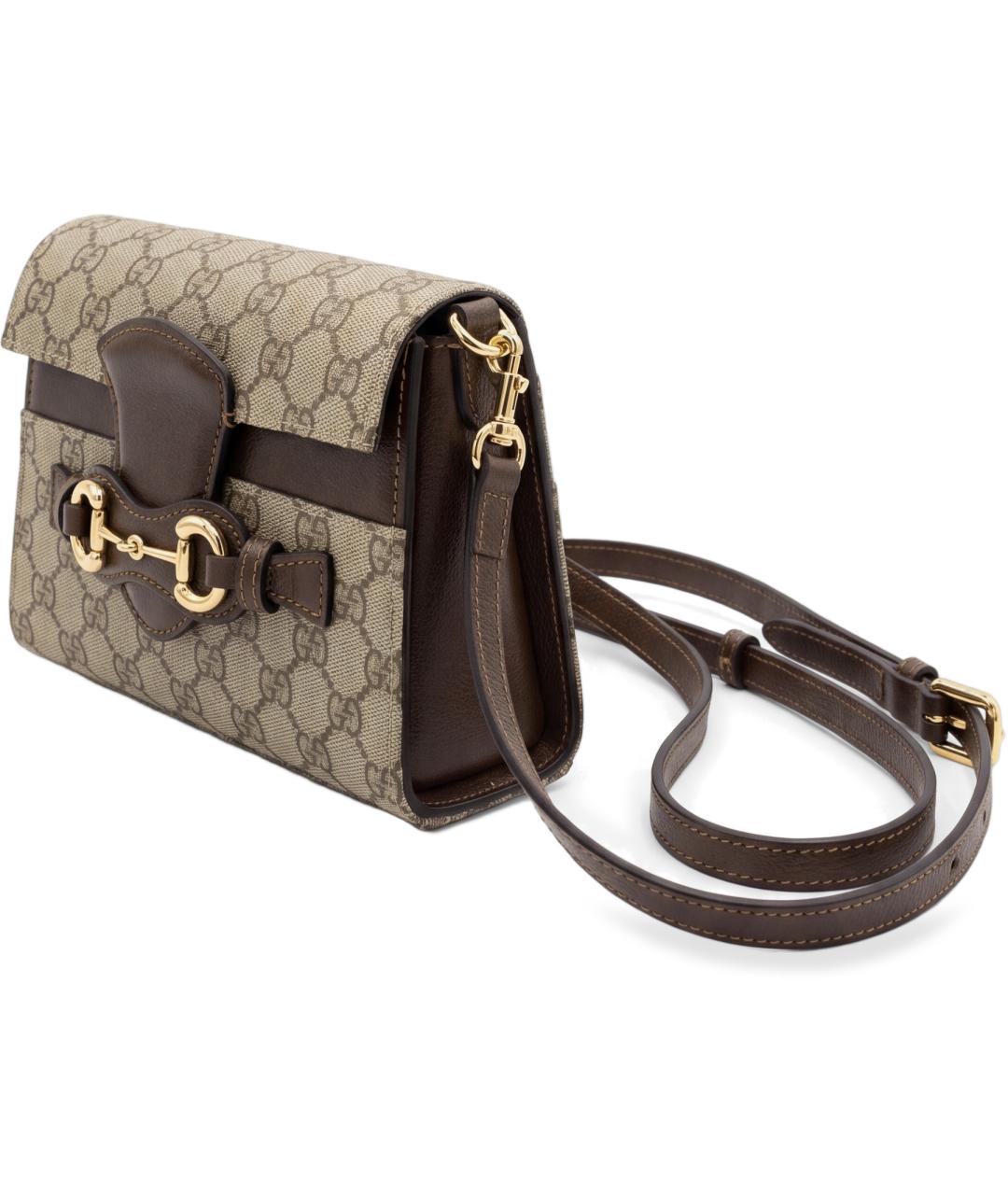 GUCCI Бежевая синтетическая сумка через плечо, фото 2