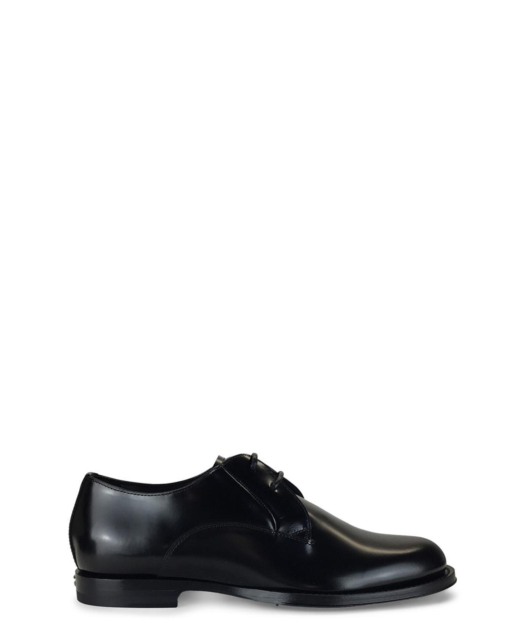 DOLCE&GABBANA Черные кожаные туфли, фото 5