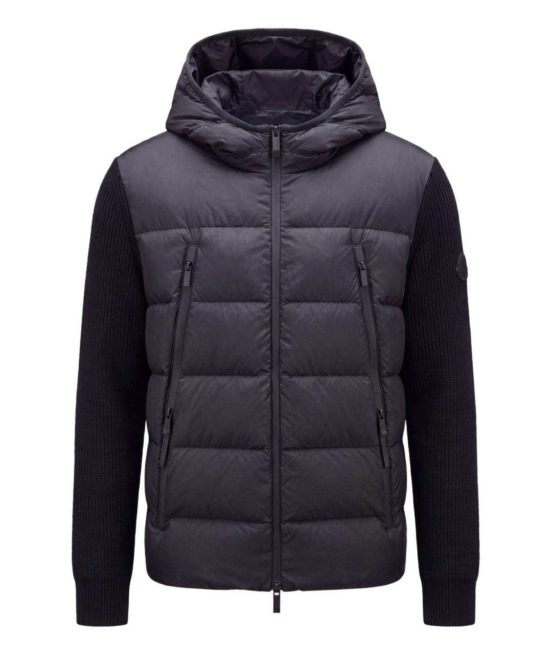 MONCLER Черная полиамидовая куртка, фото 1