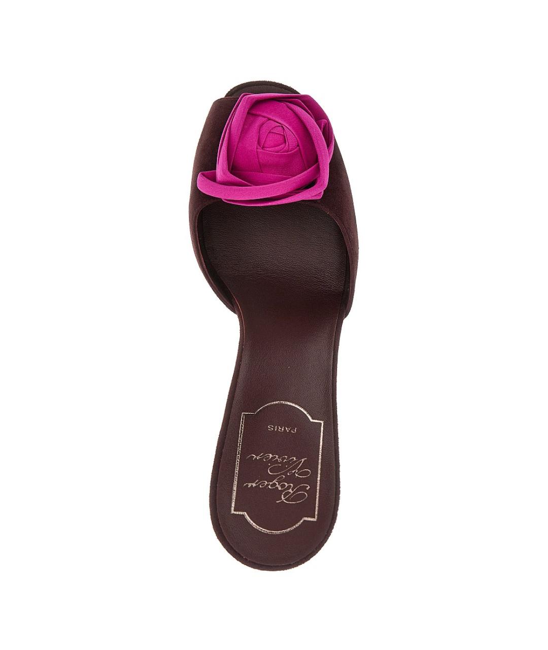 ROGER VIVIER Мульти замшевые мюли, фото 4