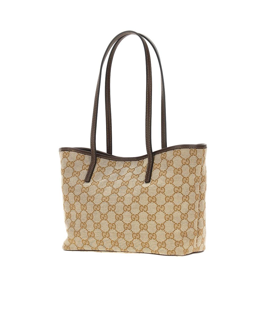 GUCCI Бежевая сумка тоут из канвы, фото 2