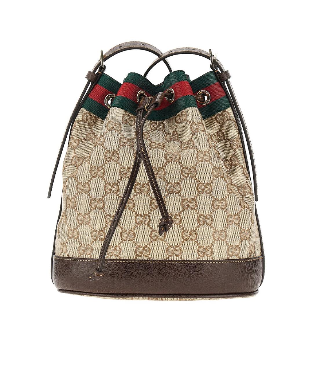 GUCCI Бежевая сумка через плечо из канвы, фото 5