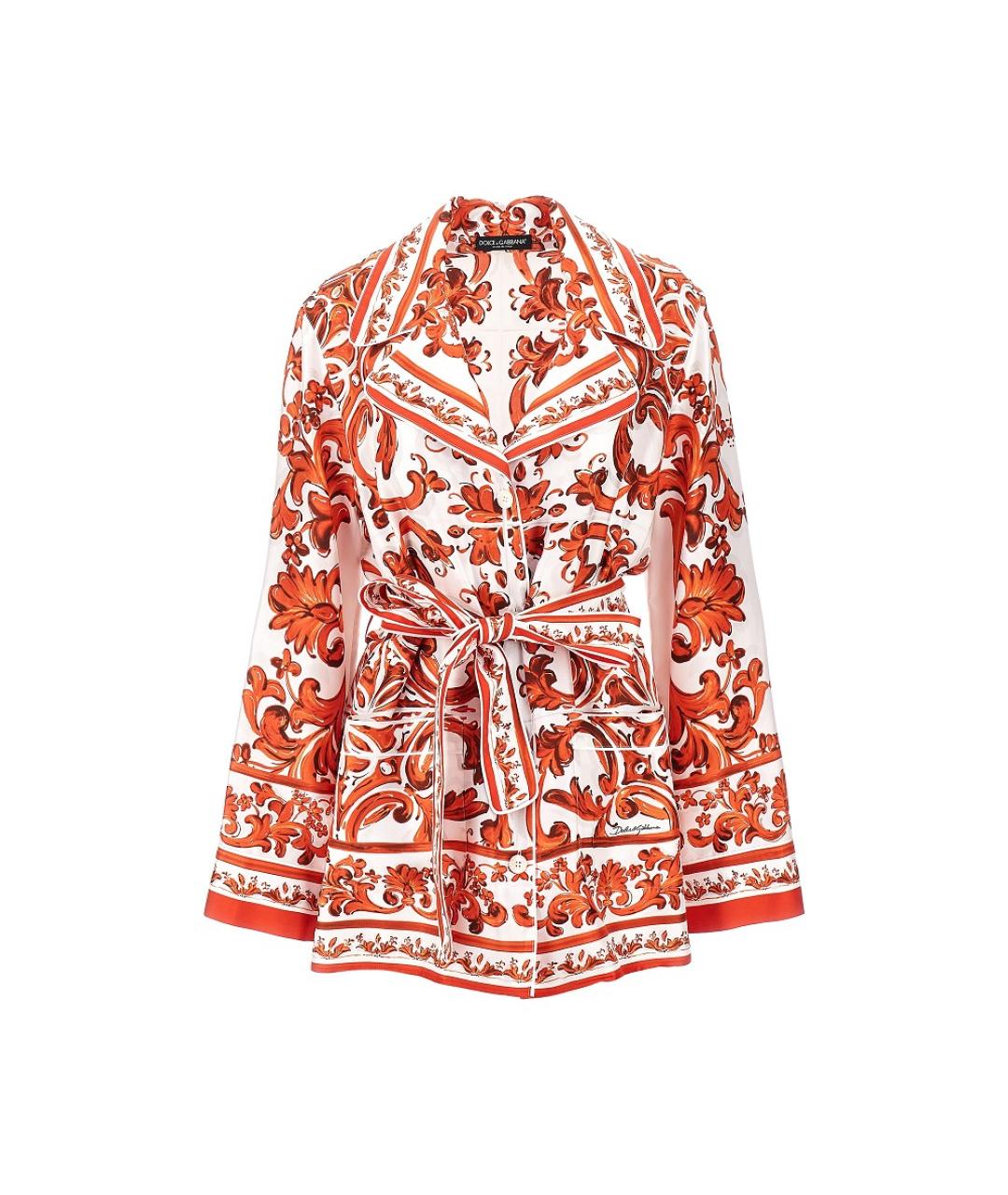 DOLCE&GABBANA Красная шелковая блузы, фото 4