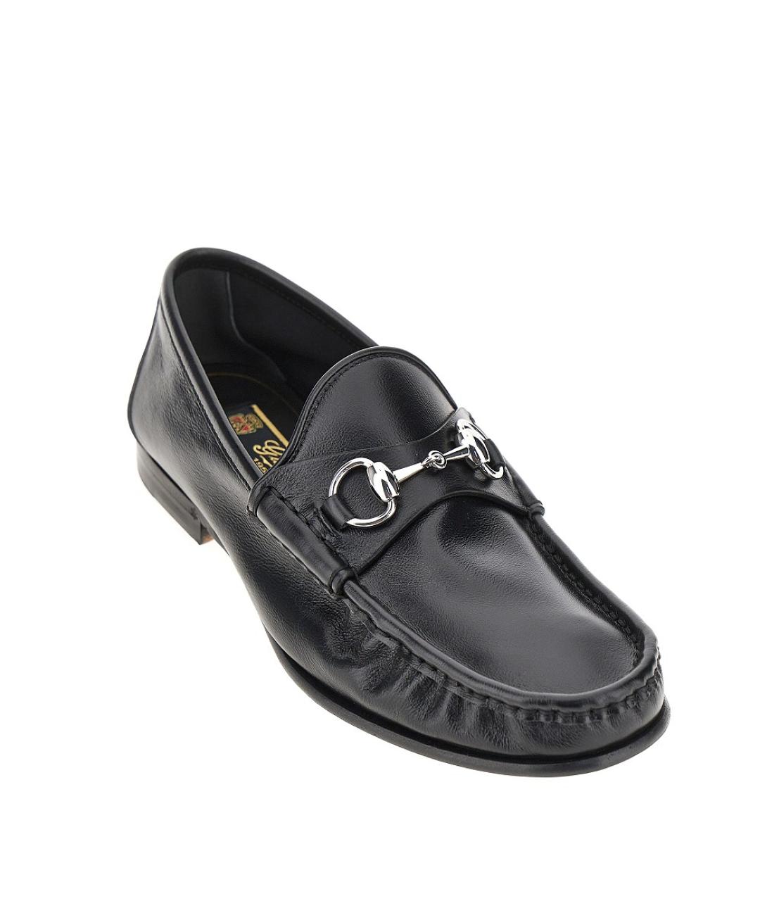 GUCCI Черные кожаные лоферы, фото 2
