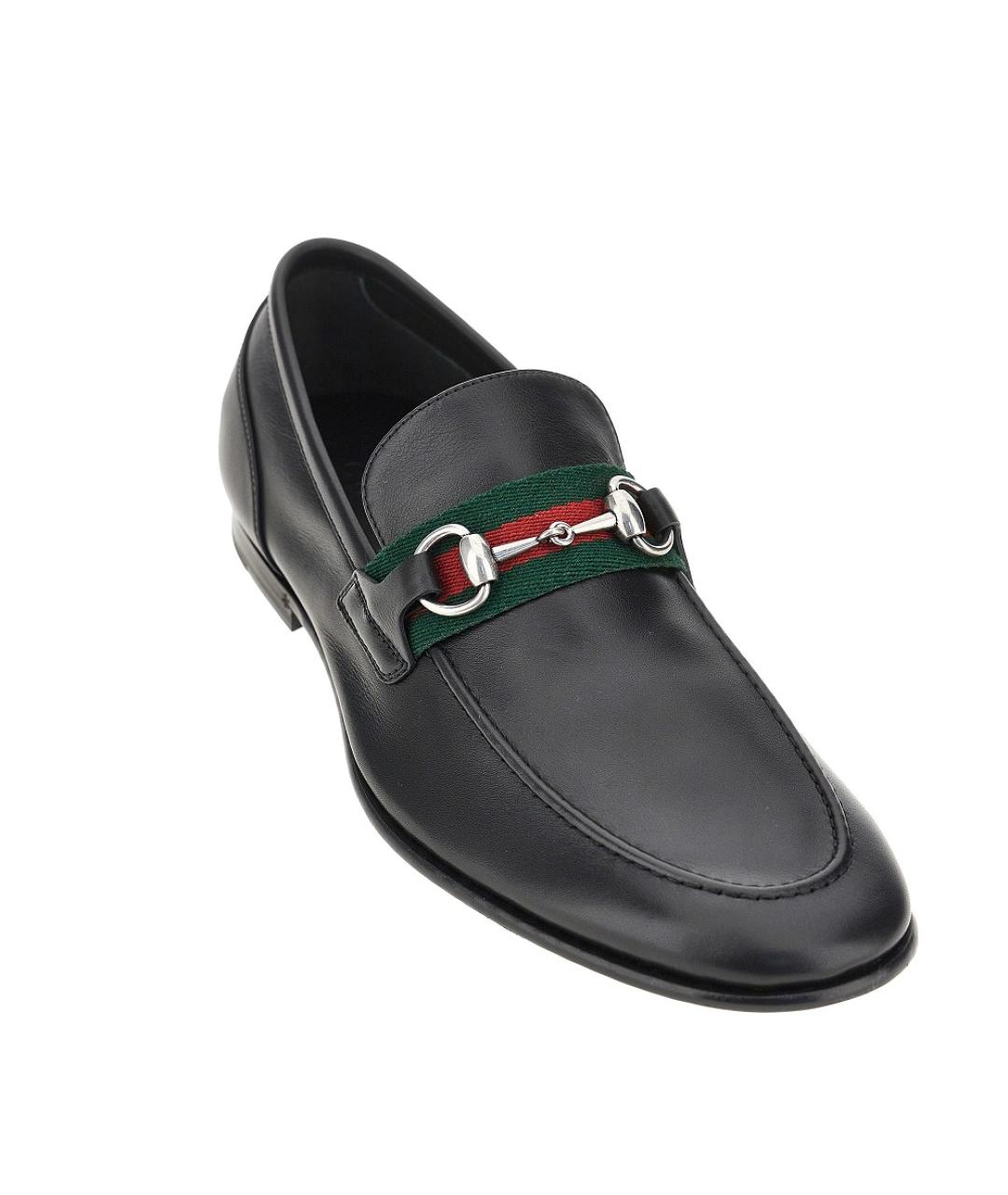 GUCCI Черные кожаные лоферы, фото 2