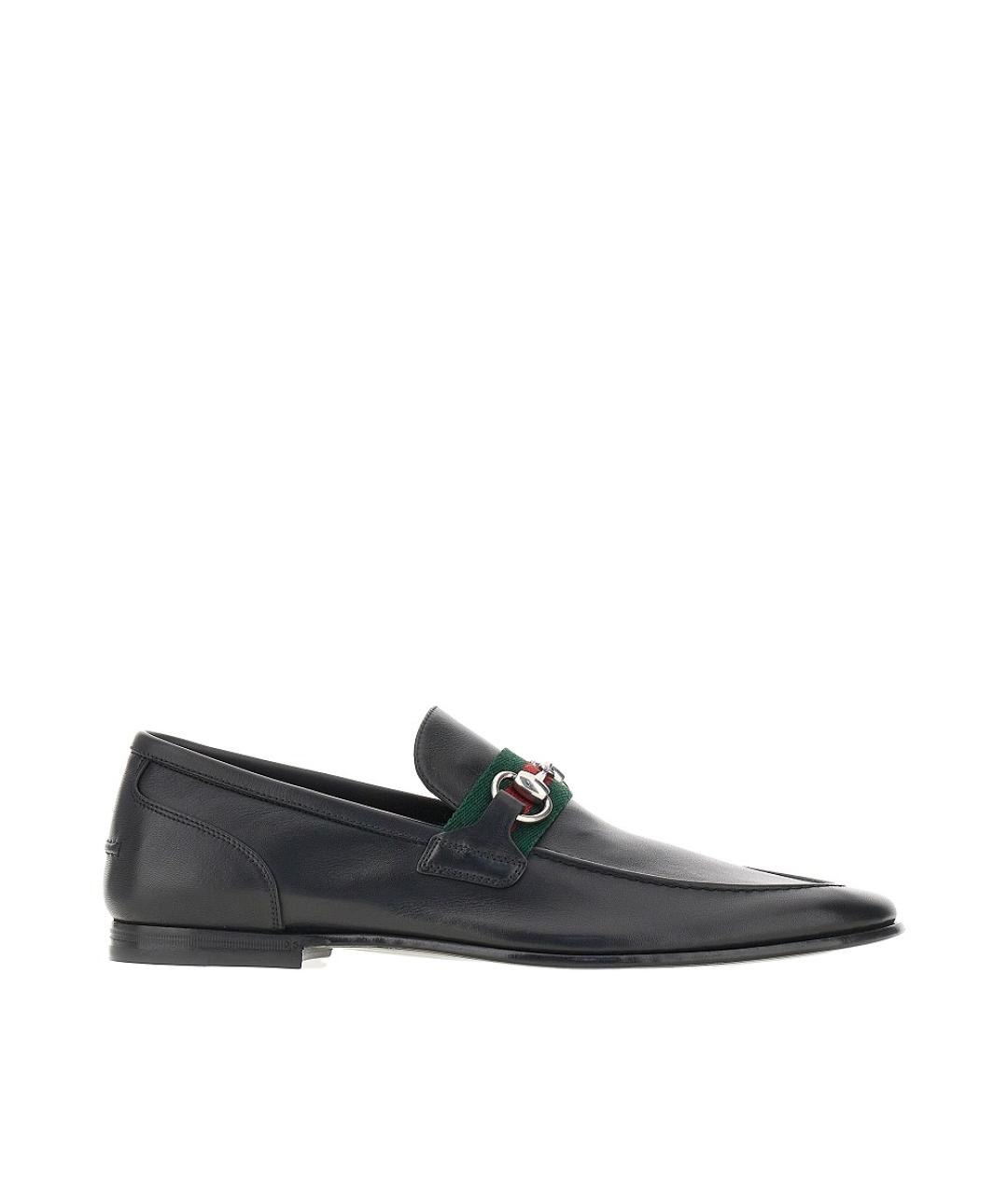 GUCCI Черные кожаные лоферы, фото 5