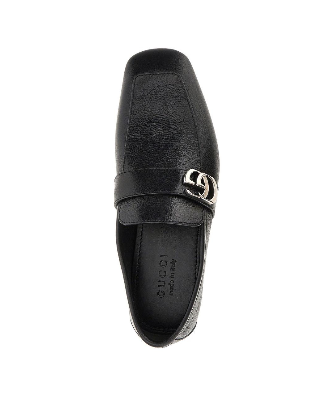 GUCCI Черные кожаные лоферы, фото 4