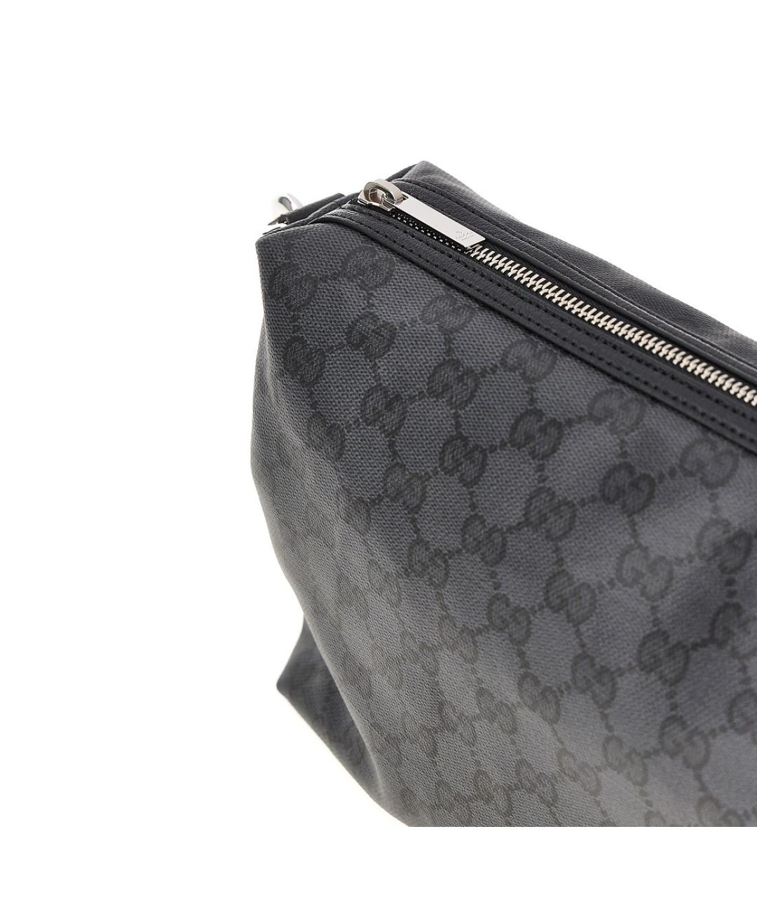 GUCCI Серая сумка на плечо из канвы, фото 4