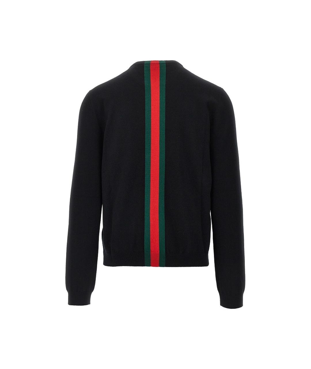 GUCCI Черный шерстяной джемпер / свитер, фото 3