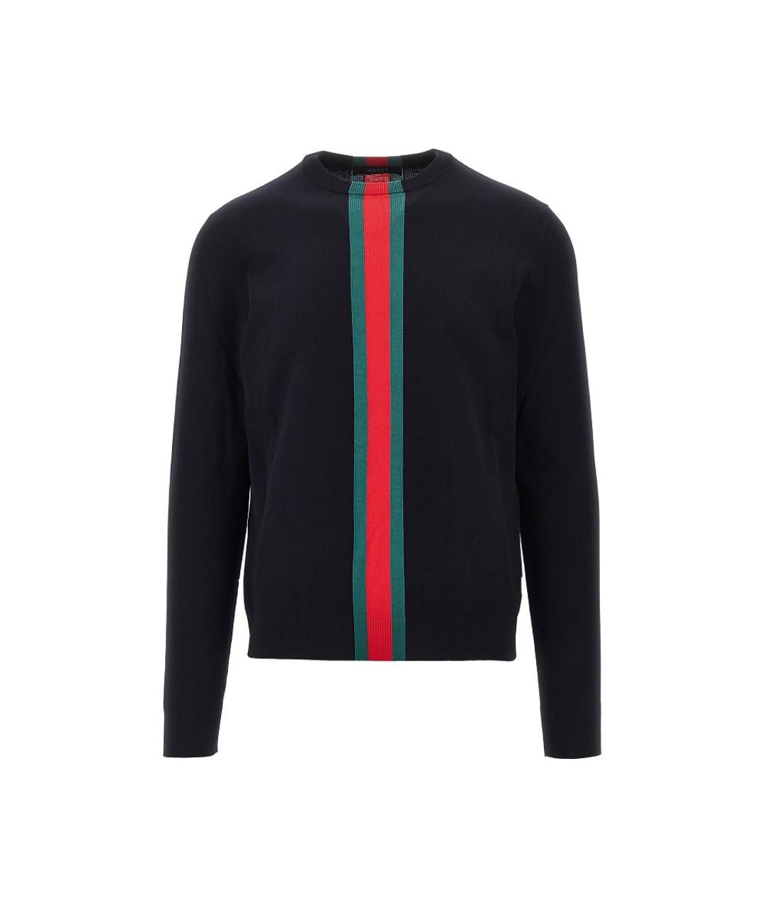 GUCCI Темно-синий хлопковый джемпер / свитер, фото 4