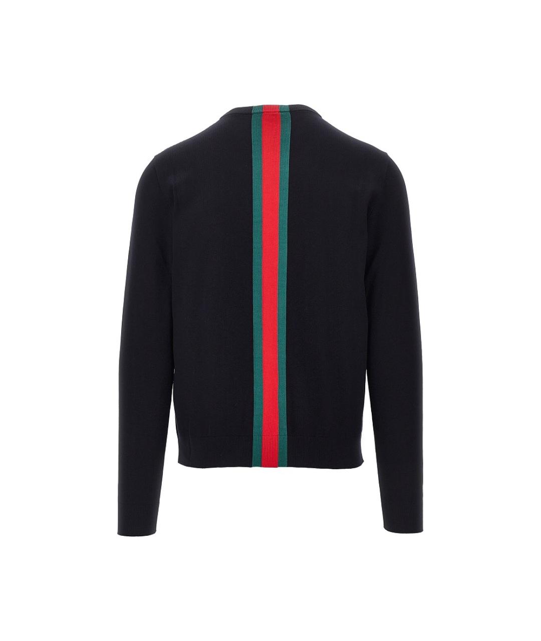 GUCCI Темно-синий хлопковый джемпер / свитер, фото 3