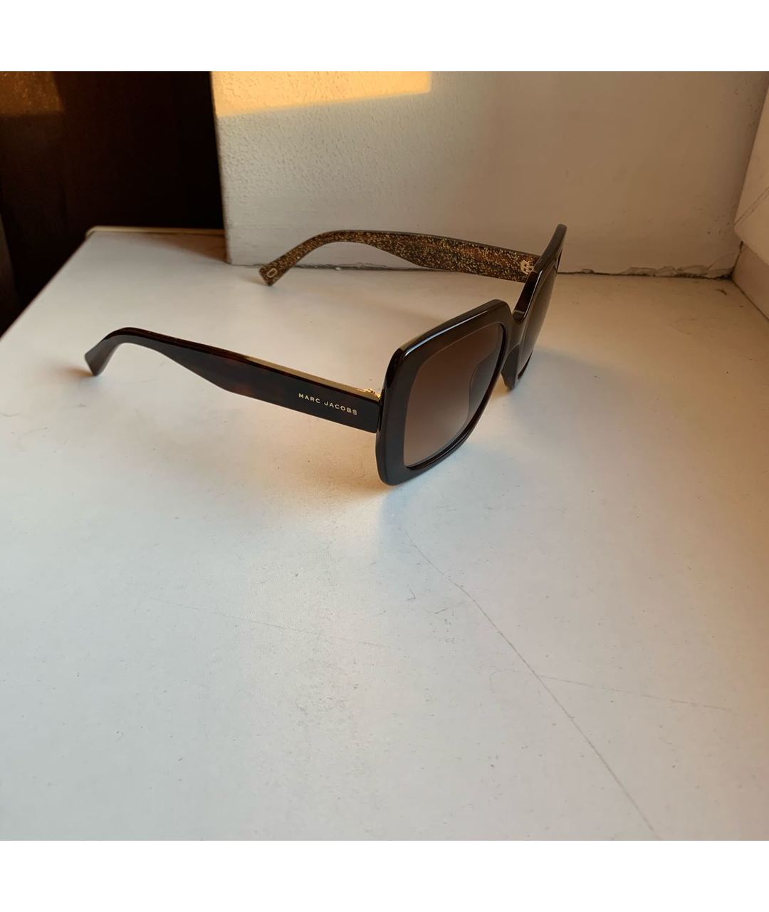 MARC JACOBS Коричневые пластиковые солнцезащитные очки, фото 2