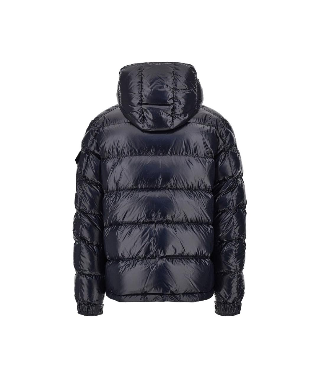 MONCLER Темно-синий полиамидовый пуховик, фото 3