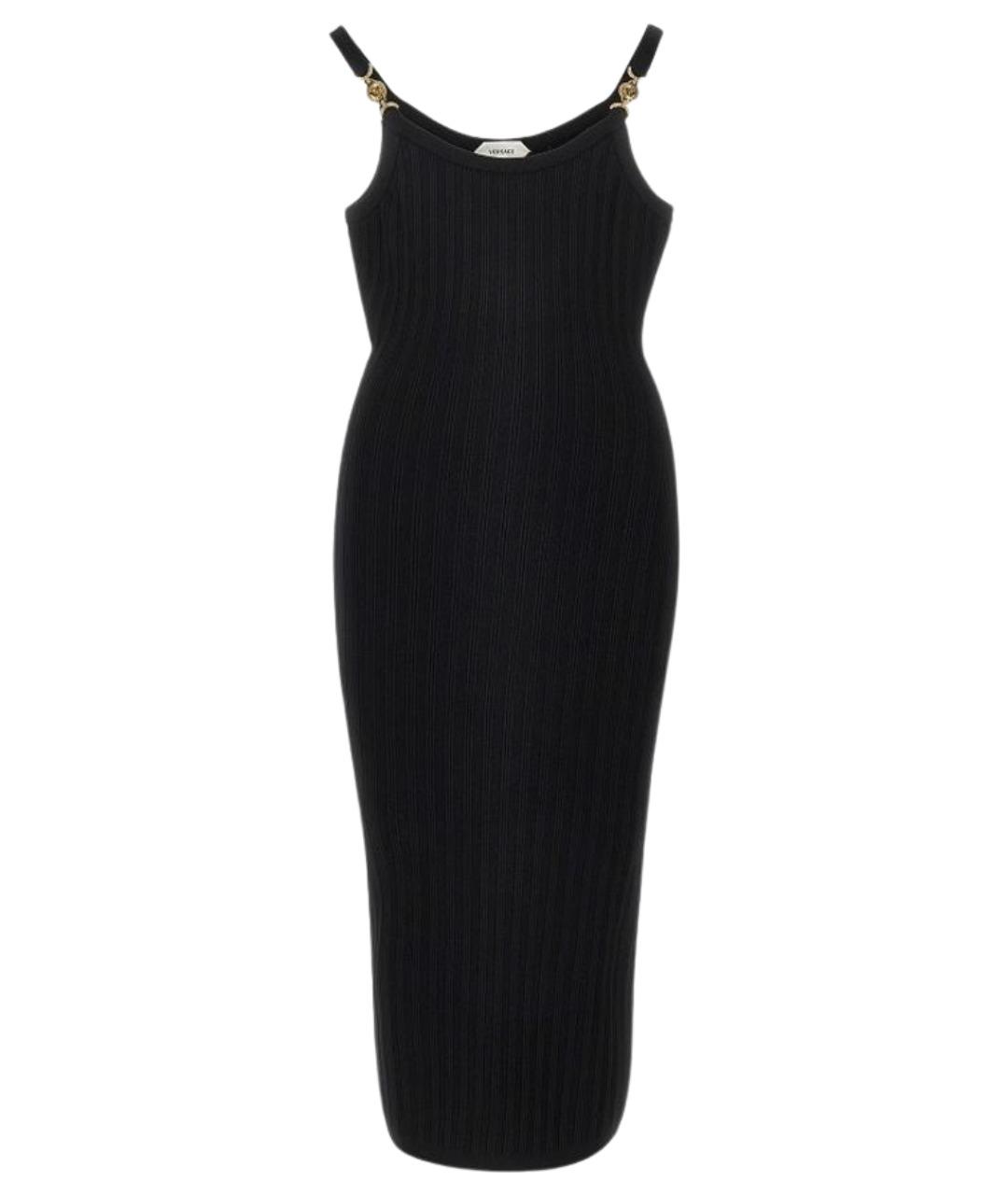 VERSACE Черное вискозное платье, фото 1