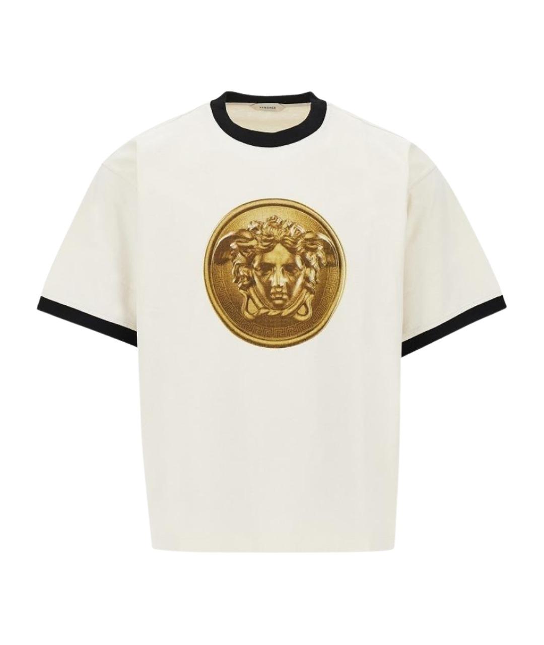 VERSACE Белая хлопковая футболка, фото 1