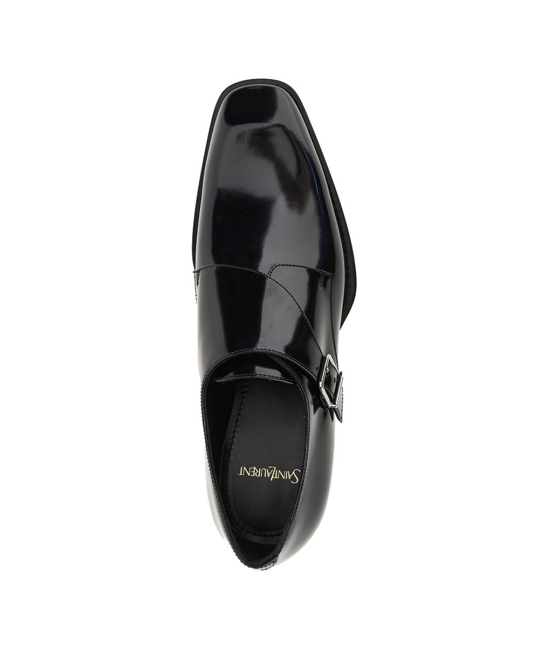 SAINT LAURENT Черные туфли из лакированной кожи, фото 4