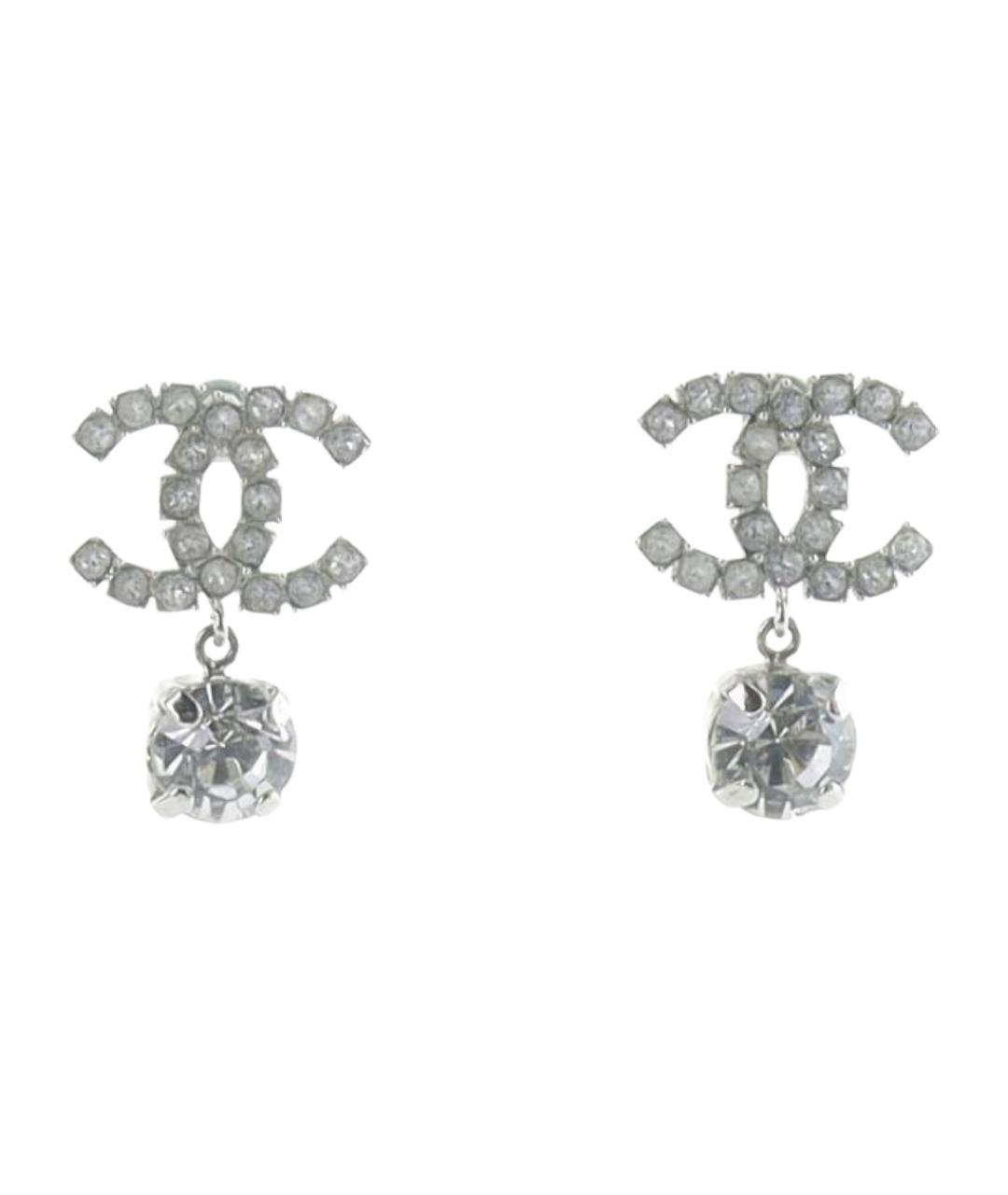 CHANEL Серебряные металлические серьги, фото 1