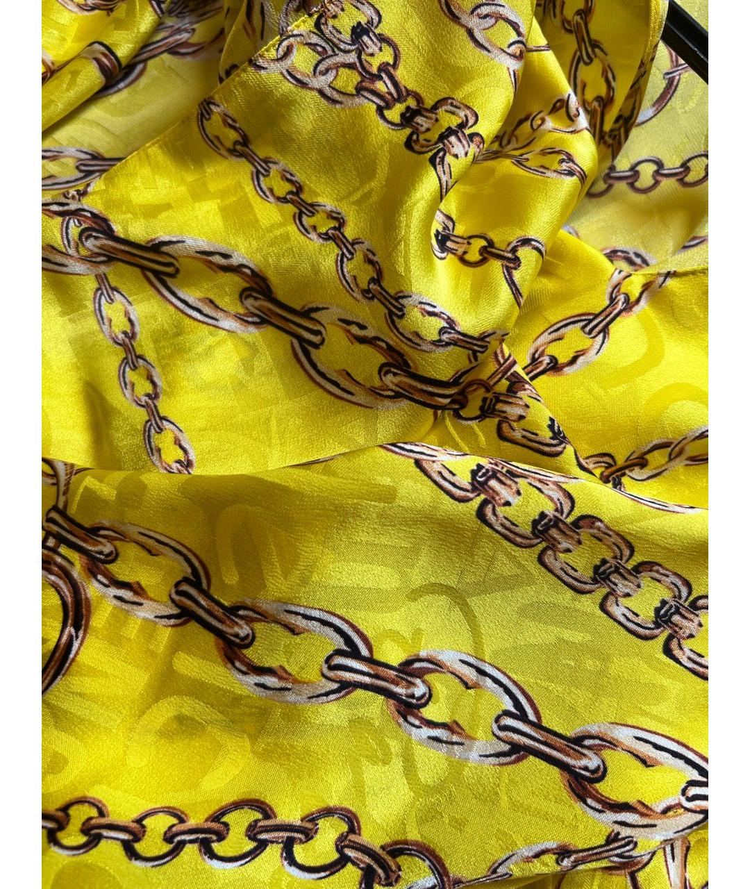 BALENCIAGA Желтая шелковая блузы, фото 4