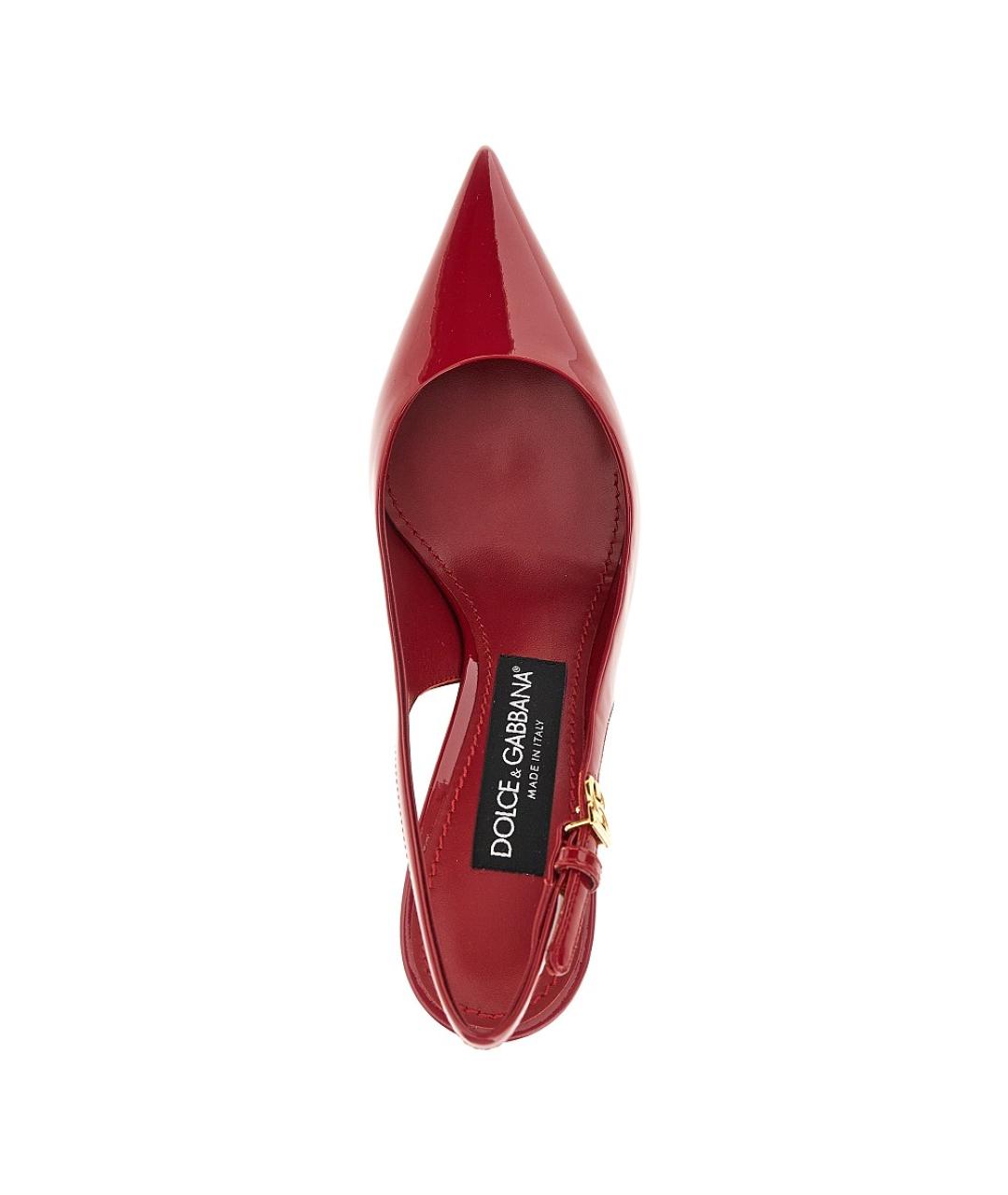 DOLCE&GABBANA Красные туфли из лакированной кожи, фото 4