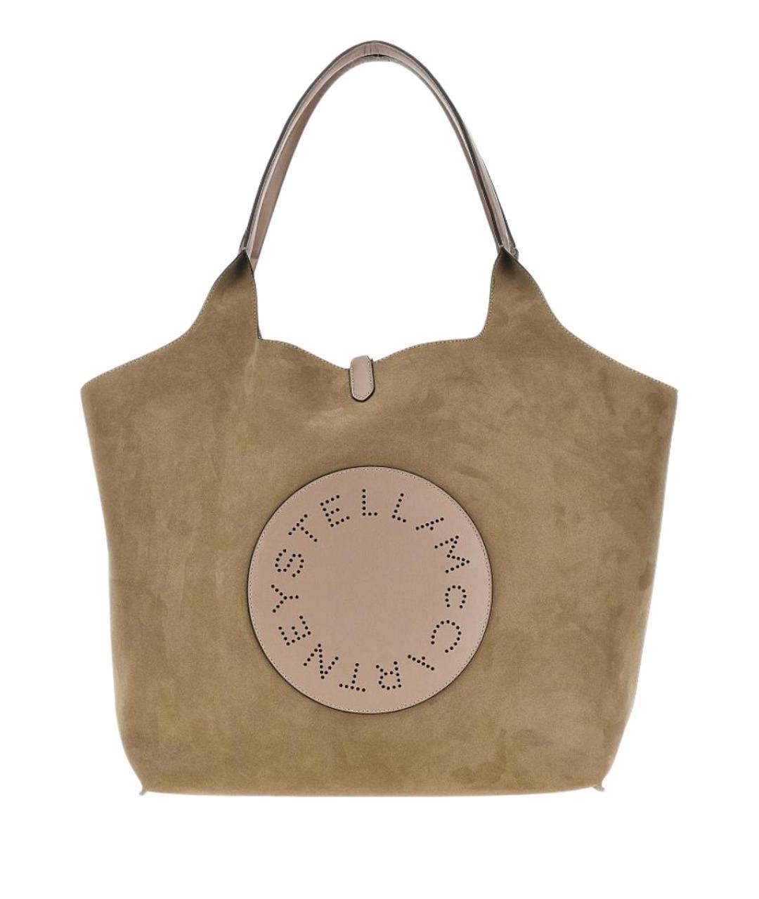 STELLA MCCARTNEY Хаки сумка тоут из искусственной кожи, фото 1