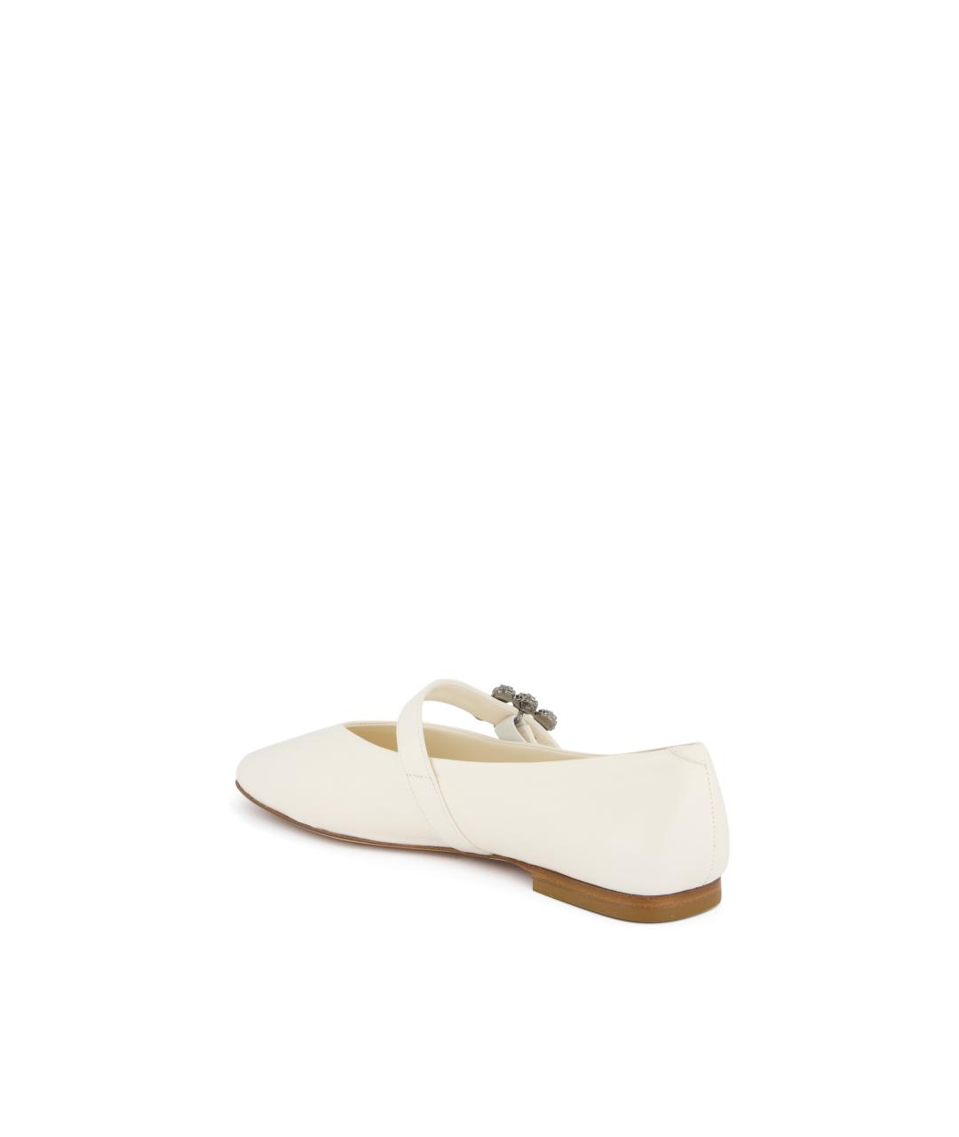 ROGER VIVIER Белые кожаные балетки, фото 3