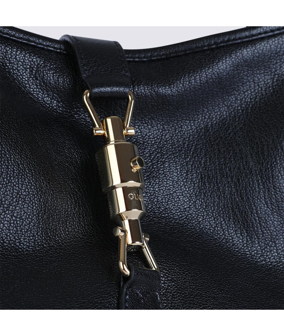 GUCCI Черная кожаная сумка через плечо, фото 4