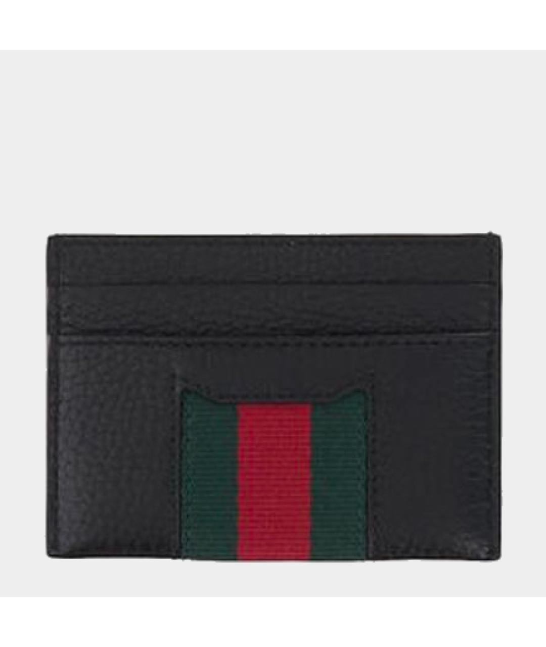 GUCCI Черный кожаный кардхолдер, фото 2