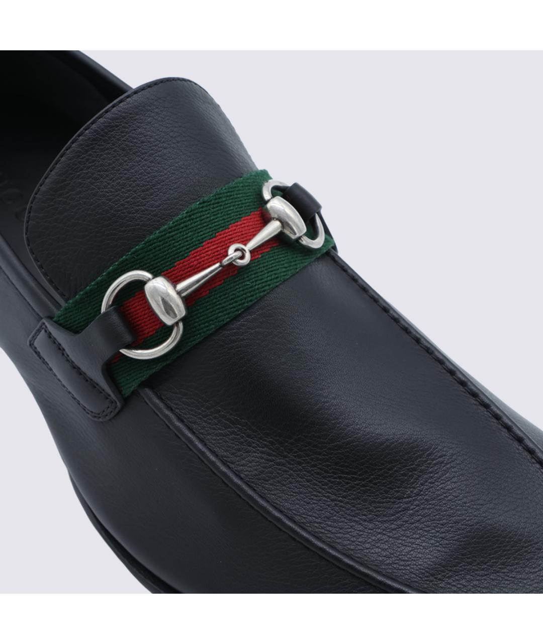 GUCCI Черные кожаные лоферы, фото 4