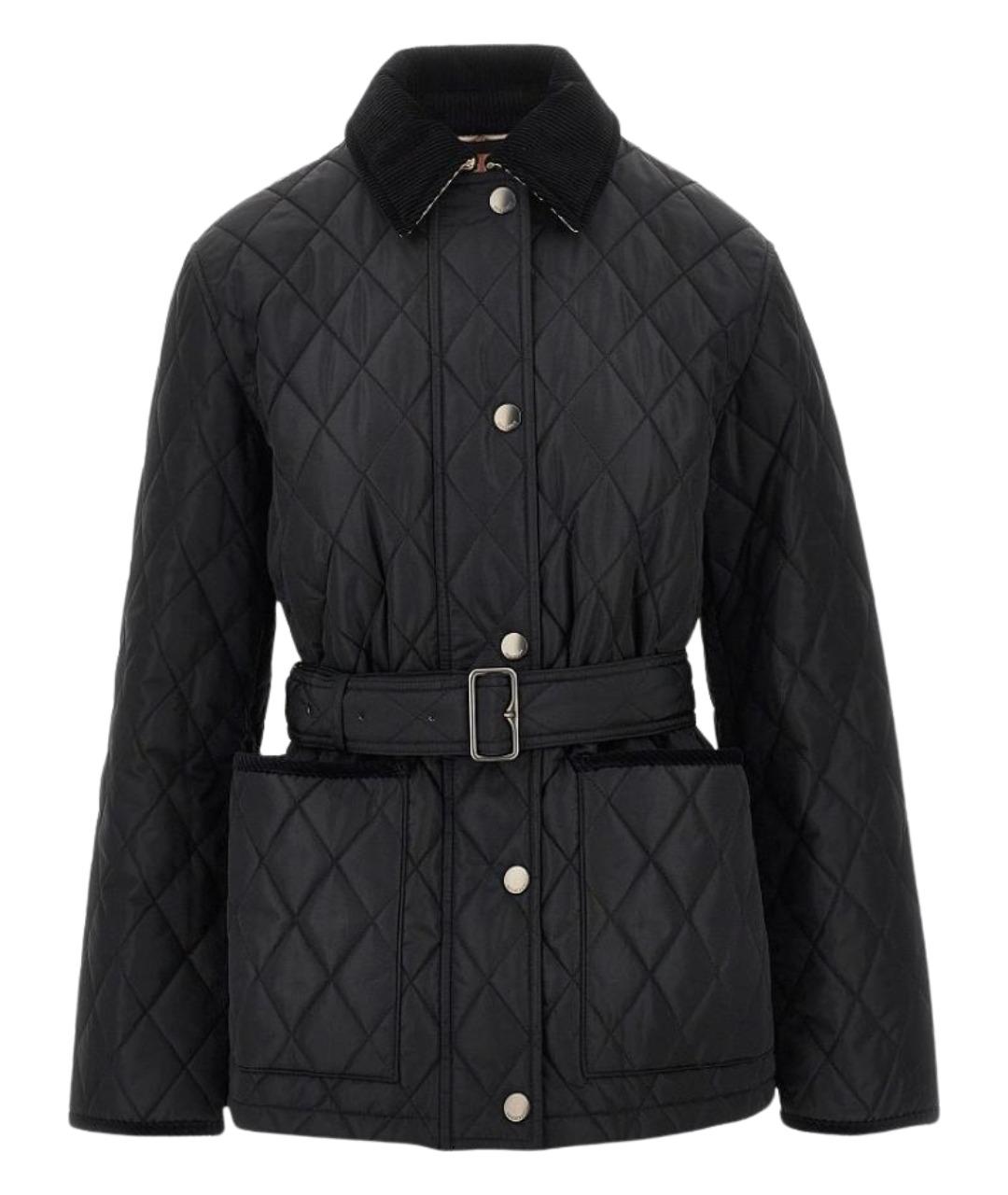 BURBERRY Черная полиамидовая куртка, фото 1