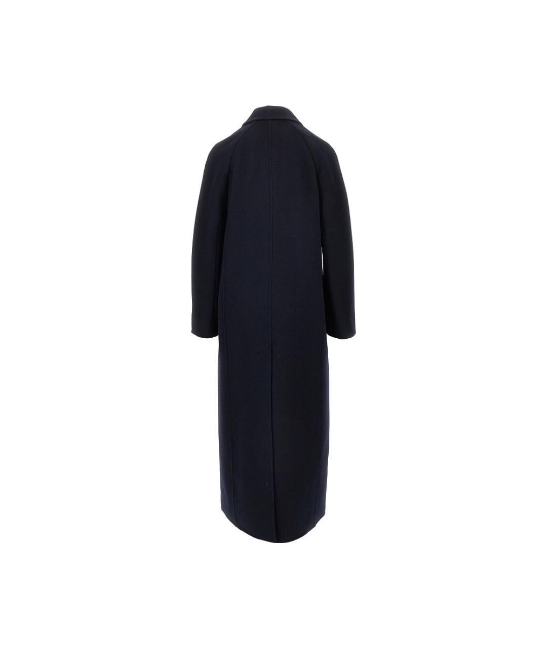 MAX MARA Темно-синее шерстяное пальто, фото 3