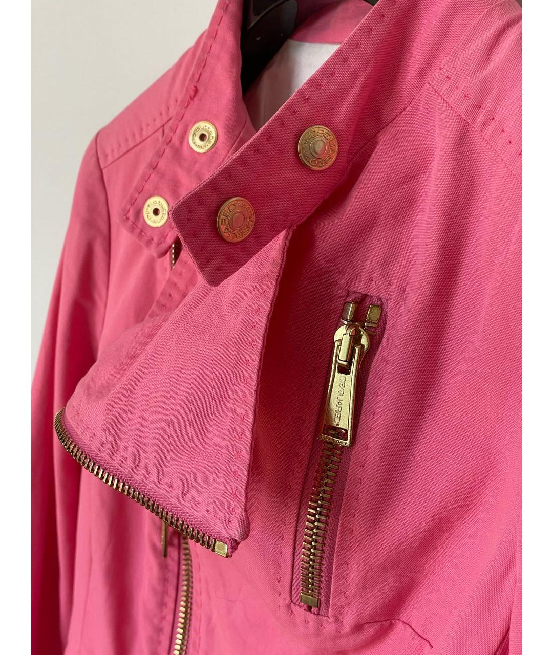 DSQUARED2 Розовая хлопковая куртка, фото 4