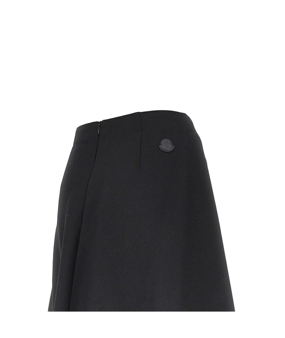 MONCLER Черная шерстяная юбка миди, фото 4